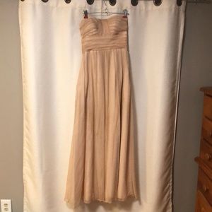 Strapless Champagne long / maxi dress